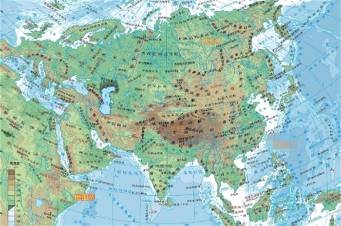 世界面积最大的大洲 亚洲（4,400万平方千米）