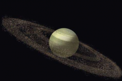 土星美丽的标志环是什么：冰块/碎石等组成(有众多卫星)
