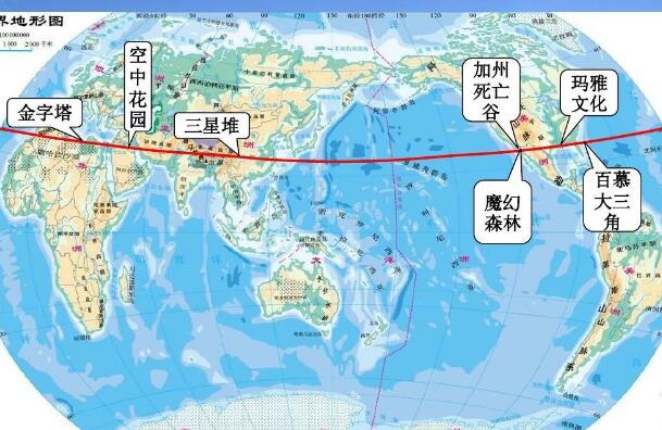 中国北纬30度路线图图片